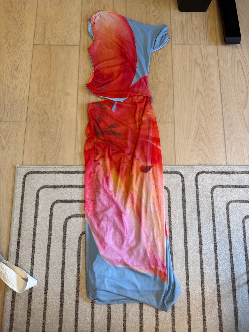 Peppermayo Blue and Red Ombre Maxi Dress
